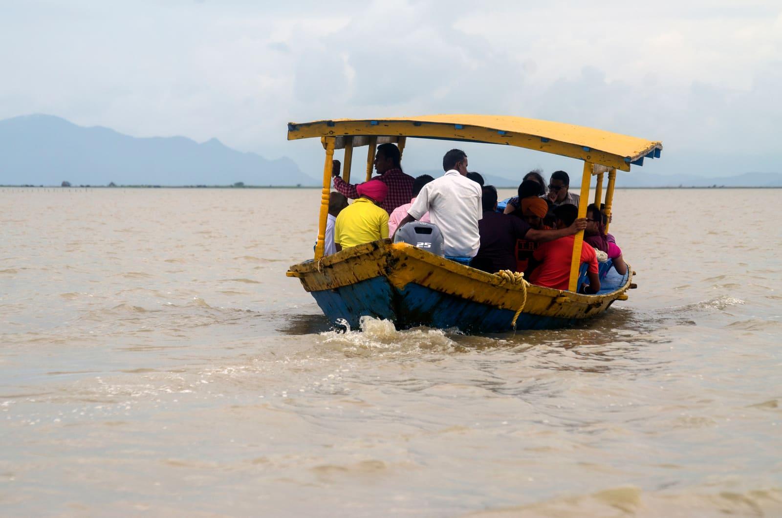 A dolphin boat at Satapada, Chilika